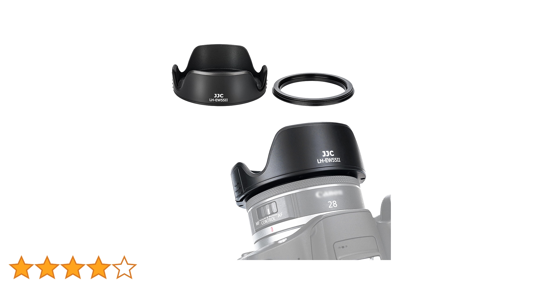 Amazon | JJC EW-55 可逆式 レンズフード + アダプタ キット 花形